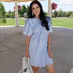 H&M Baby Blue Eyelet Summer Dress